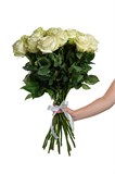 25 белых роз Мондиаль 50 см 2477_2583F