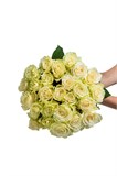 25 белых роз Мондиаль 50 см 2477_2583F