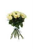 25 белых роз Мондиаль 70 см 2512