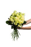 25 белых роз Мондиаль 60 см 2513