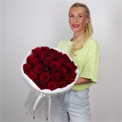 25 красных роз Эксплорер 50 см 2525