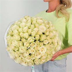 101 белая роза 40 см 2464_25EC5