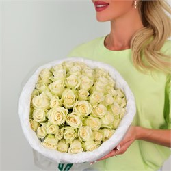 51 белая роза 40 см 2557