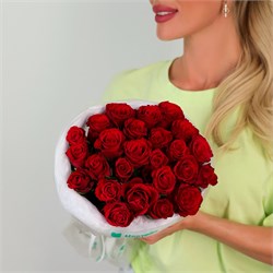 25 красных роз 40 см 2553